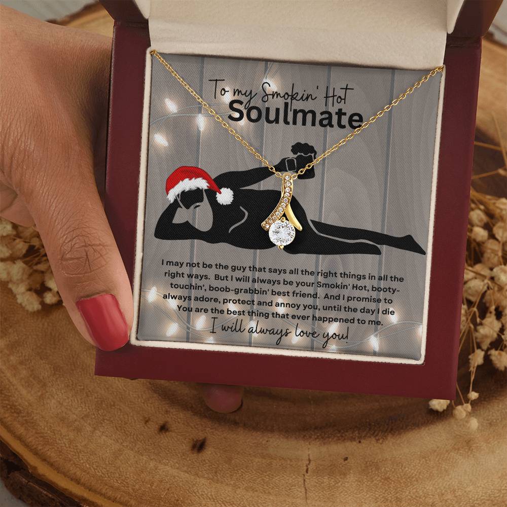 To My Smokin' Hot Soulmate (Christmas Sexy Santa Naked Bearded Beer Gut) - Alluring Beauty Necklace