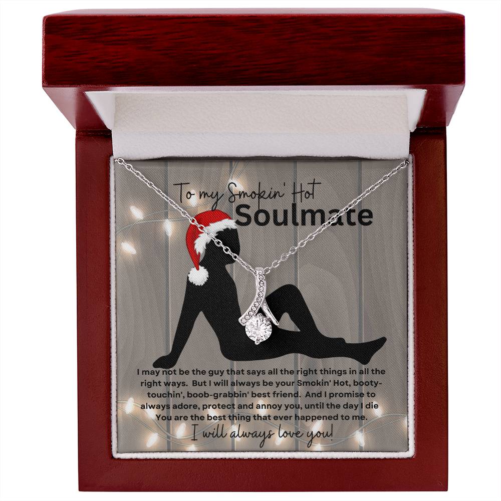 To My Smokin' Hot Soulmate (Slender Christmas Sexy Santa Naked Man) - Alluring Beauty Necklace