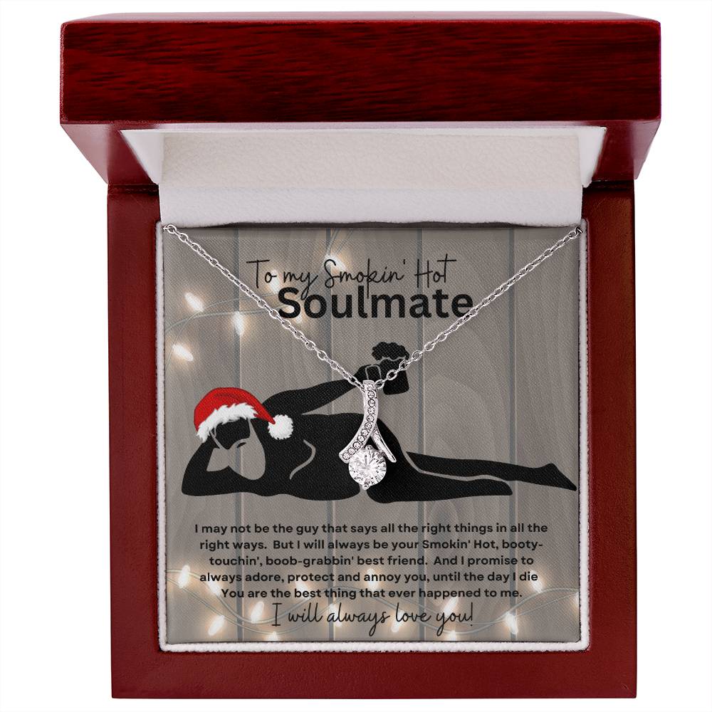 To My Smokin' Hot Soulmate (Christmas Sexy Santa Naked Bearded Beer Gut) - Alluring Beauty Necklace