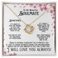 To My Beautiful Soulmate (Cherry Blossoms) - Love Knot Necklace