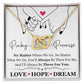 To My Best Friend / Bestie (Pinkie Promise) - Interlocking Hearts Necklace