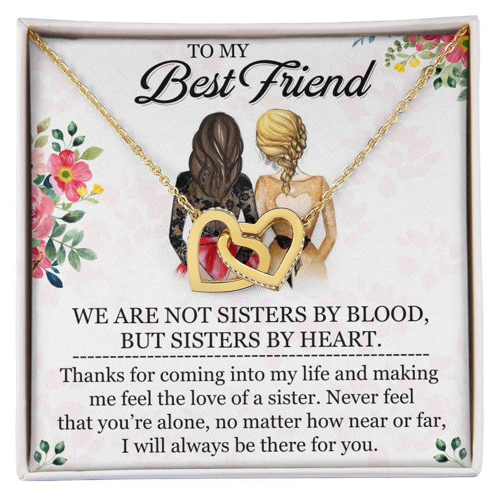 To My Best Friend (Bestie girls 2) - Interlocking Hearts Necklace