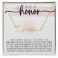 To My Maid of Honor (Wedding) - Script  Name Necklace