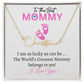 New Mommy (Pink Card) / Mother's Day - Customized Name Necklace Script