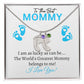 To My Mommy - I love you (Blue Feet) - Baby Feet Necklace