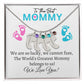 To Our Mommy - We love you ( New Mommy/ Boy / Girl Twins / Triplets/ Quads Card) - Baby Feet Necklace