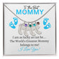 To My Mommy - I love you (Blue Feet) - Baby Feet Necklace