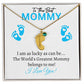 To My Mommy - I love you (Blue Feet) - Baby Feet Necklace