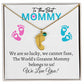 To Our Mommy - We love you ( New Mommy/ Boy / Girl Twins / Triplets/ Quads Card) - Baby Feet Necklace