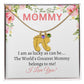 To My Mommy - I love you (White Card Card) - Baby Feet Necklace