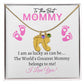 To My Mommy - I love you (Girl  Card) - Baby Feet Necklace