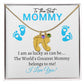 To My Mommy - I love you (Blue Feet) - Baby Feet Necklace