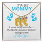To My Mommy - I love you (Blue Feet) - Baby Feet Necklace