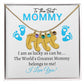 To My Mommy - I love you (Blue Feet) - Baby Feet Necklace