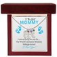 To My Mommy - I love you (Blue Feet) - Baby Feet Necklace