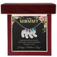 To My Mommy (Lucky Black Card) - Customized Baby Feet Necklace
