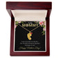 To My Mommy (Lucky Black Card) - Customized Baby Feet Necklace