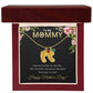 To My Mommy (Lucky Black Card) - Customized Baby Feet Necklace