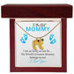 To My Mommy - I love you (Blue Feet) - Baby Feet Necklace