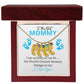 To My Mommy - I love you (Blue Feet) - Baby Feet Necklace