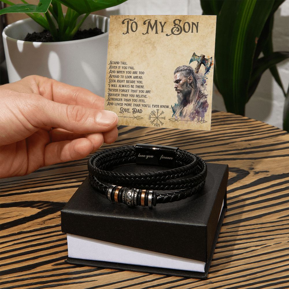 To My Son / From Dad (Viking Theme) - Love You Forever Bracelet