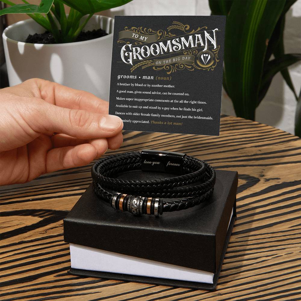 To My Groomsman (Wedding) - Love You Forever Bracelet