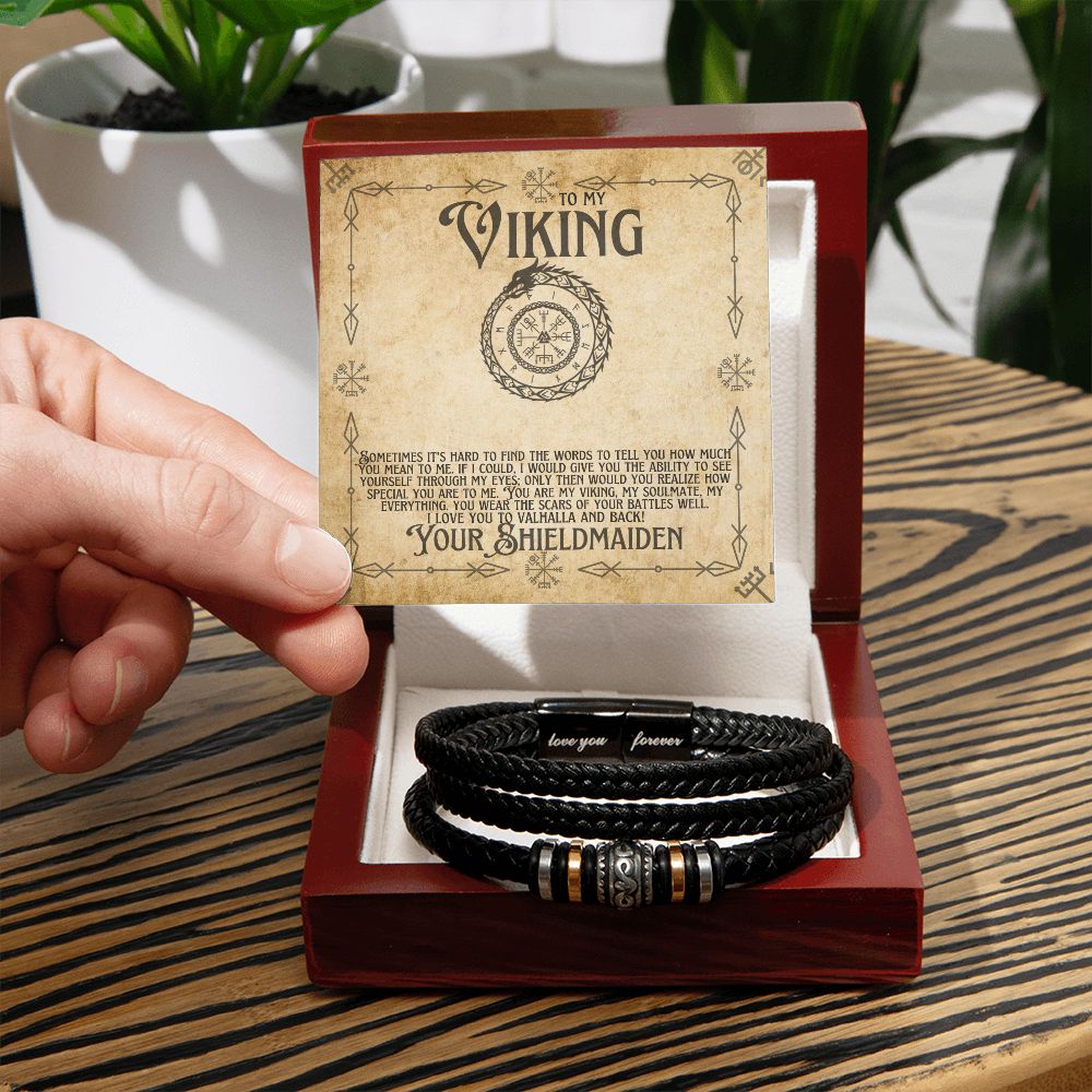 To My Viking (Soulmate / Husband / Boyfriend) - Love You Forever Bracelet