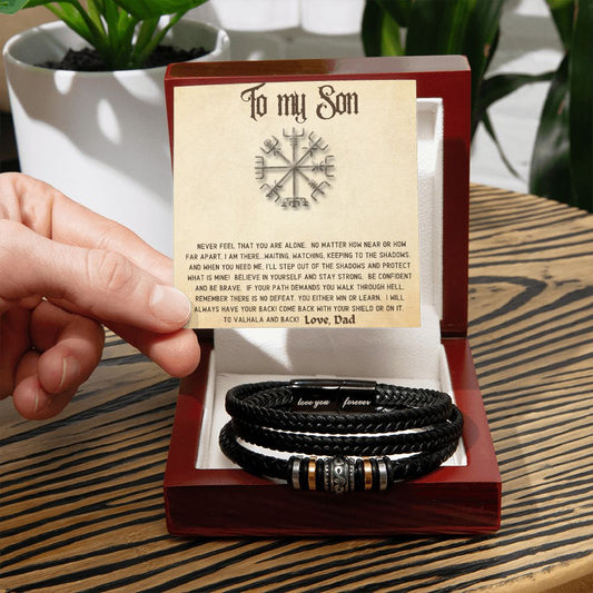 To My Son  (Viking Vegvisir Theme) - Love You Forever Bracelet