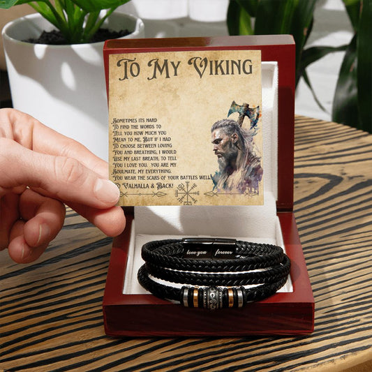 To Viking  (In Color Viking Theme) - Love You Forever Bracelet