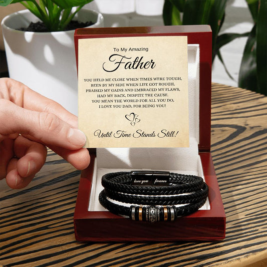 To My Father (Beige Card)  - Love You Forever Bracelet