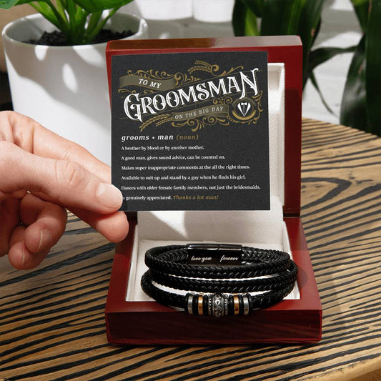 To My Groomsman (Wedding) - Love You Forever Bracelet