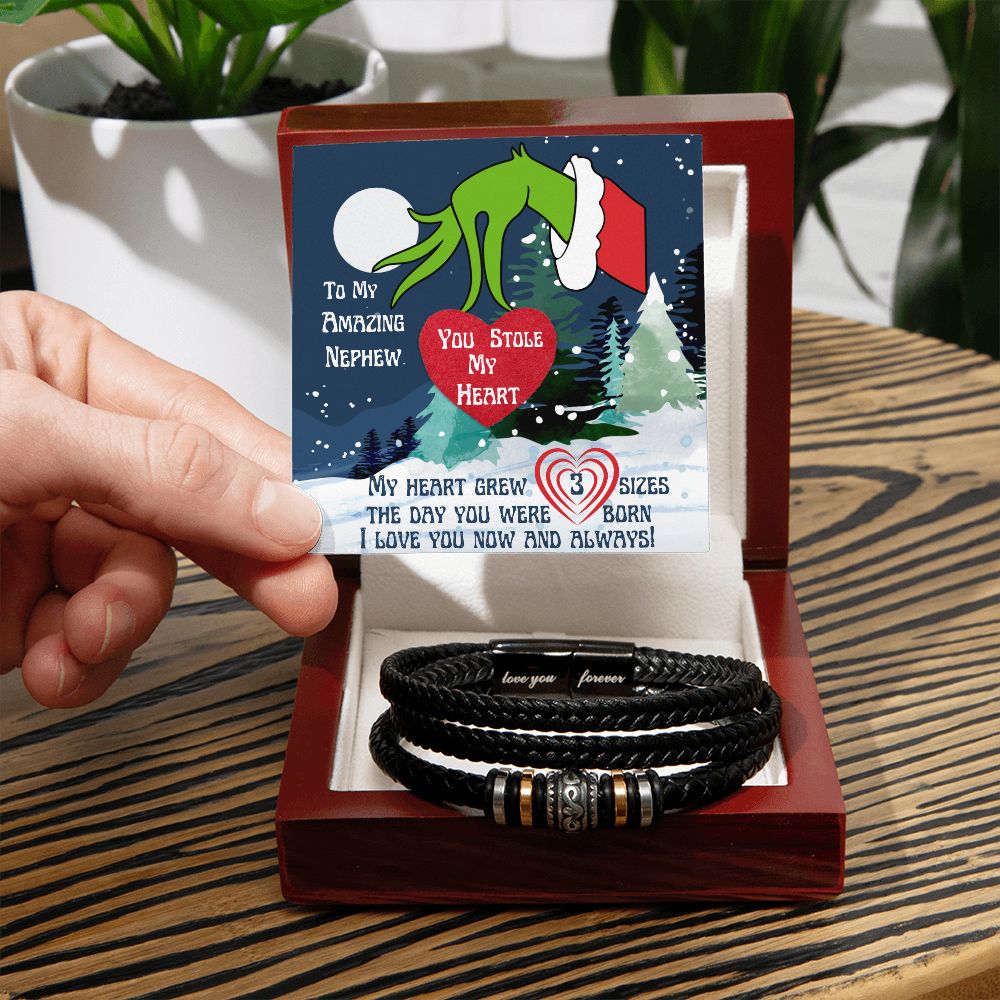 To My Amazing Nephew (Grinch) - Love You Forever Bracelet