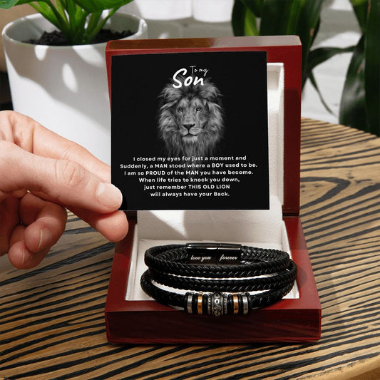 To My Son (Lion Card)  - Love You Forever Bracelet