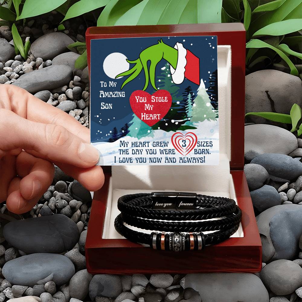 To My Amazing Son  (Grinch) - Love You Forever Bracelet