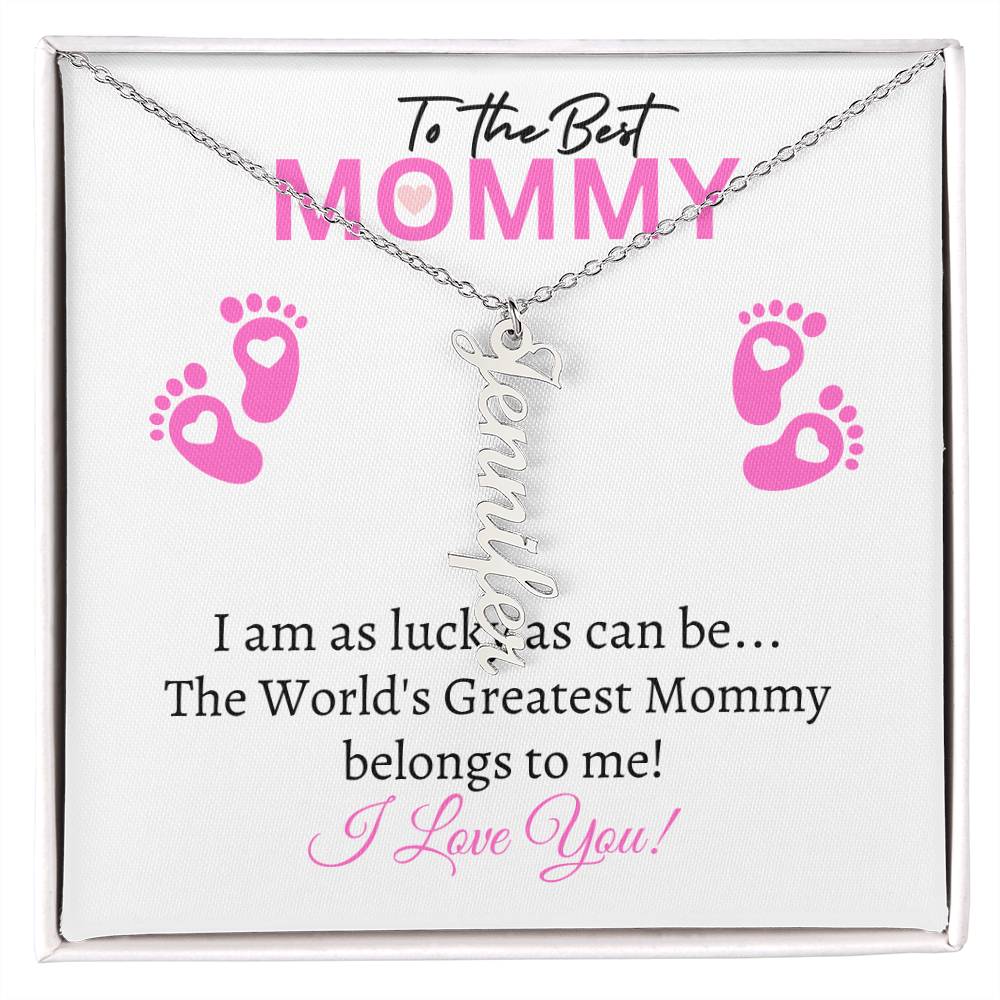 To the Best Mommy (New Mom / Twin / Triplets / Quad Girls) - Multiple Name Necklace
