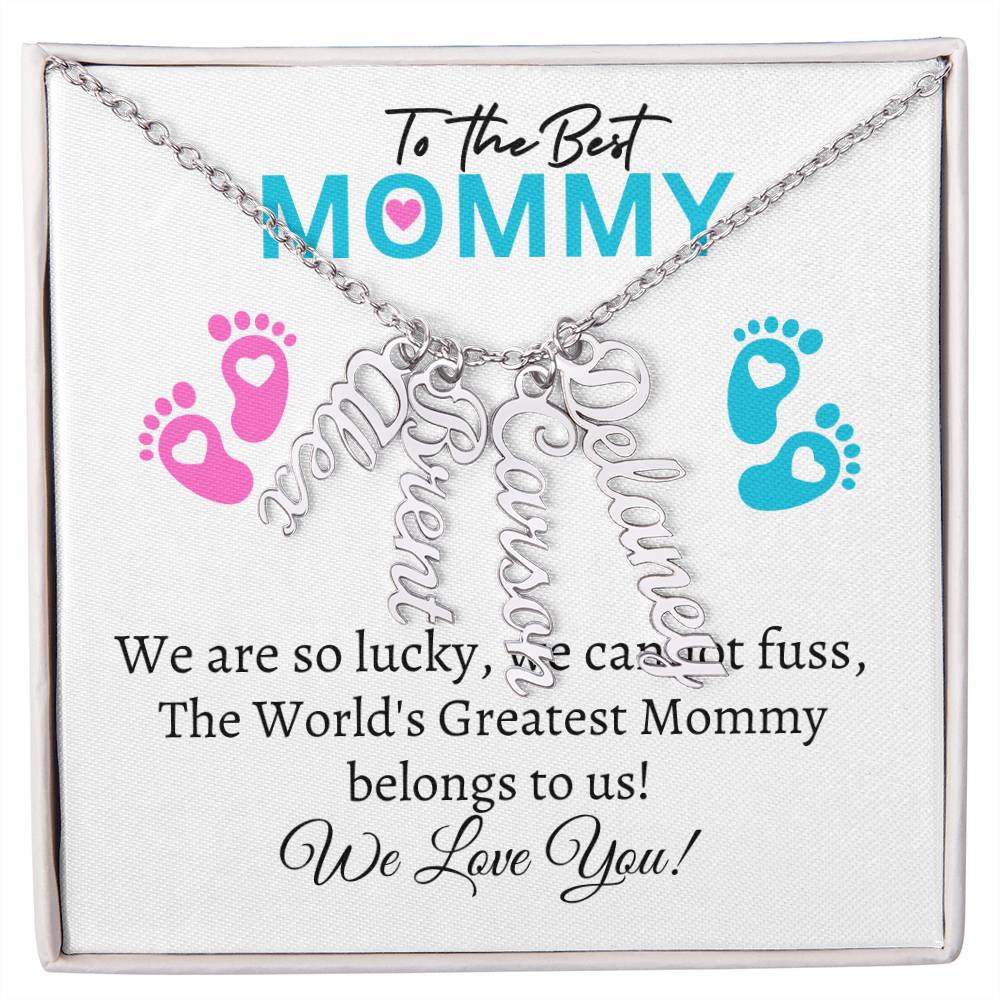 To my Mommy (Twins / Triplets / Quads) - Multiple Name Necklaces