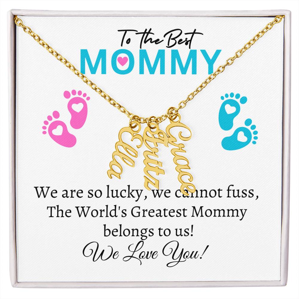 To my Mommy (Twins / Triplets / Quads) - Multiple Name Necklaces