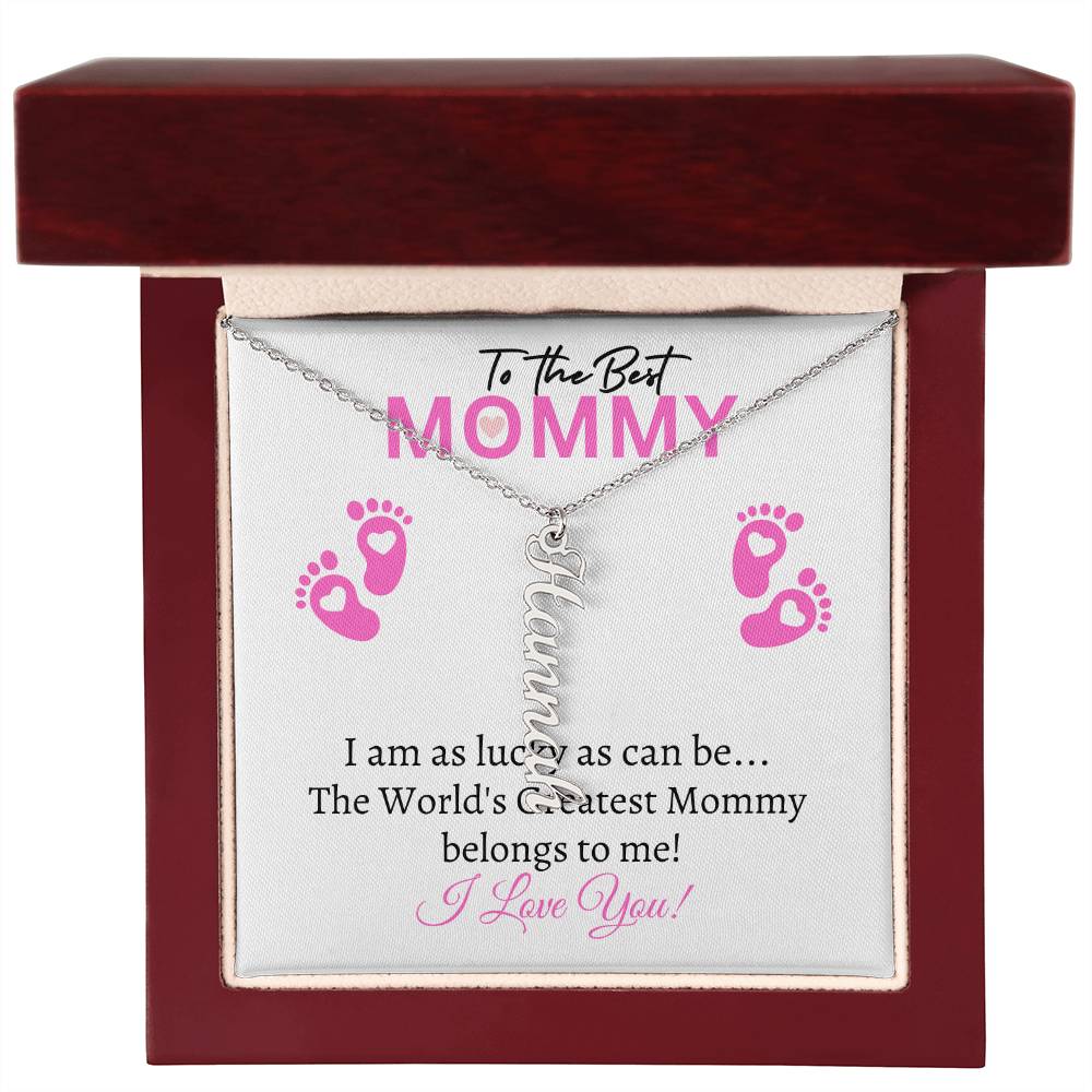 To the Best Mommy (New Mom / Twin / Triplets / Quad Girls) - Multiple Name Necklace