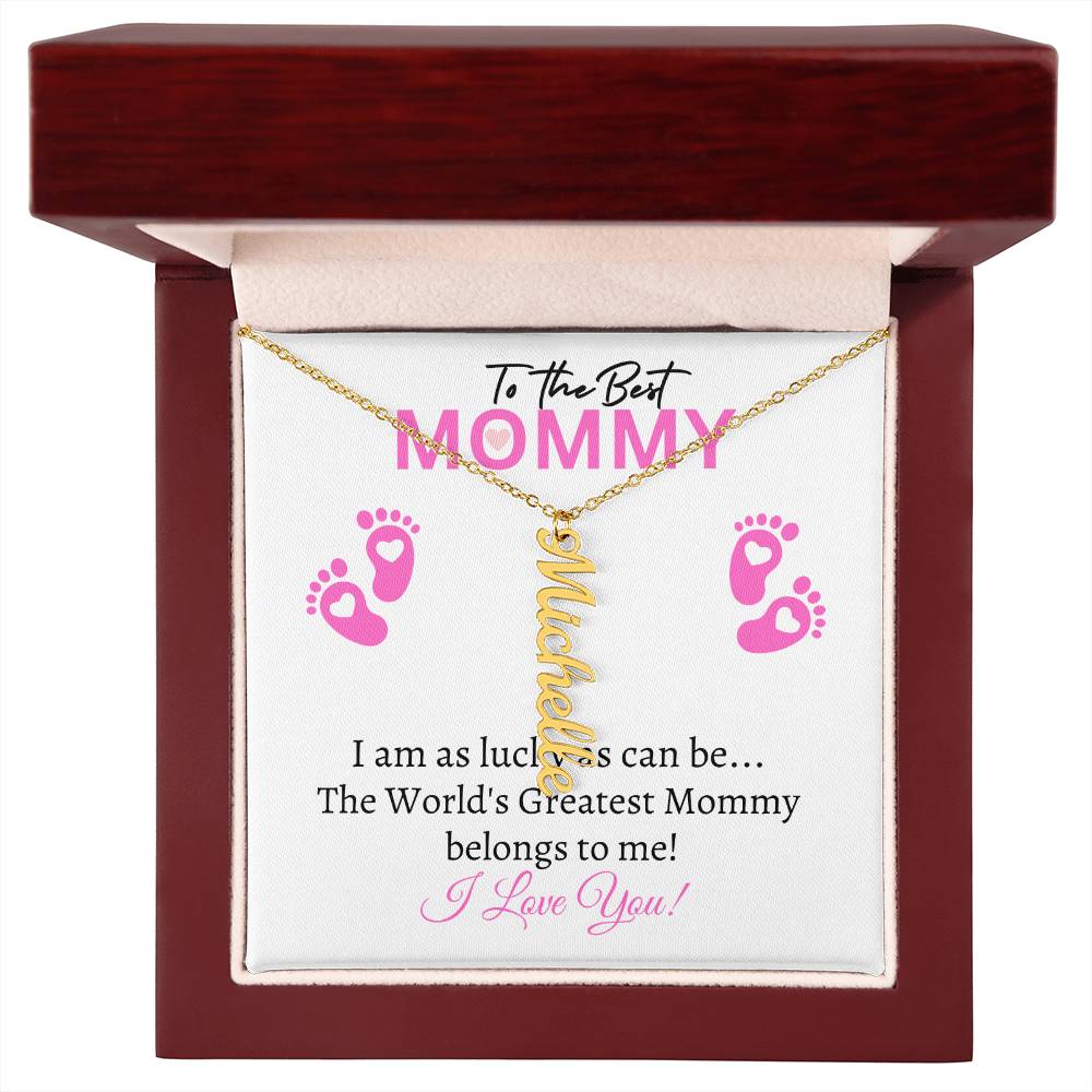 To the Best Mommy (New Mom / Twin / Triplets / Quad Girls) - Multiple Name Necklace