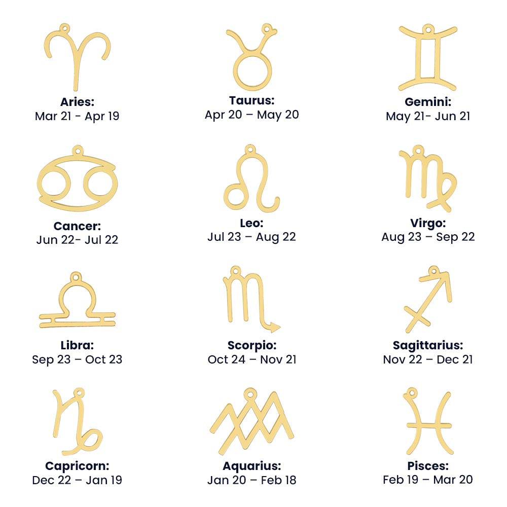 Aries (March 21 - April 19) Zodiac Sign / Symbol Necklace