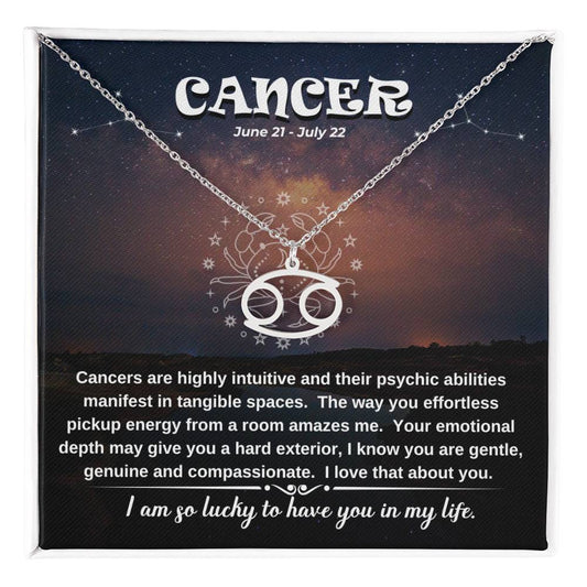 Cancer (June 21 - July 22) Zodiac Sign / Symbol Necklace