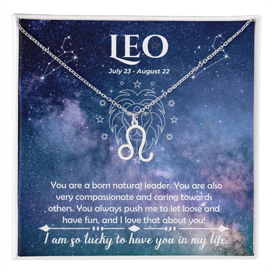 Leo (July 23-August 22) Zodiac Sign / Symbol Necklace