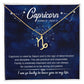 Capricorn (December 22 - January 19) Zodiac Sign / Symbol Necklace