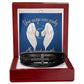 Your Wings were Ready (Sympathy / In Memory . Angel Wings) - Men's Cross Leather Bracelet
