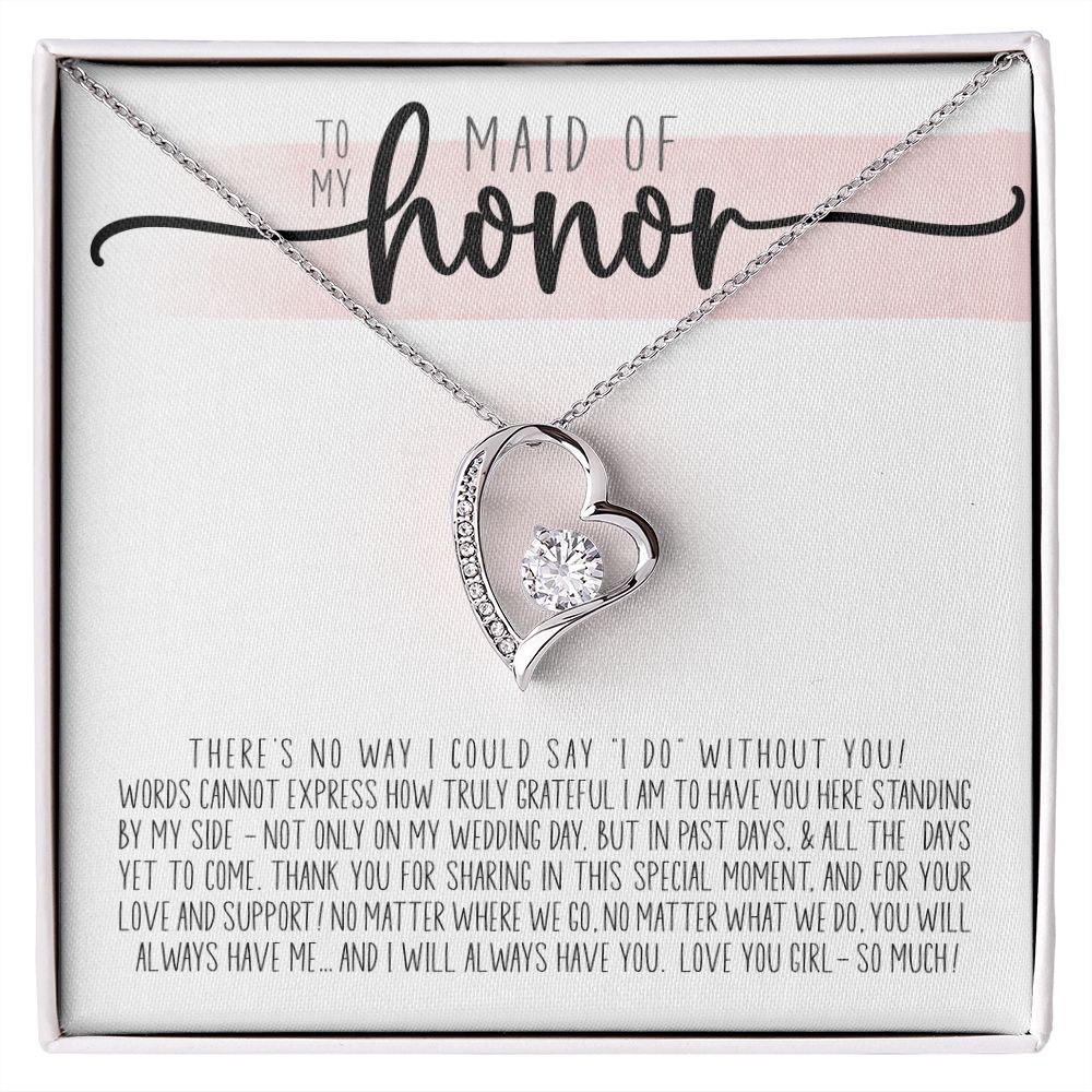 To My Maid of Honor (Wedding) - Forever Love Necklace