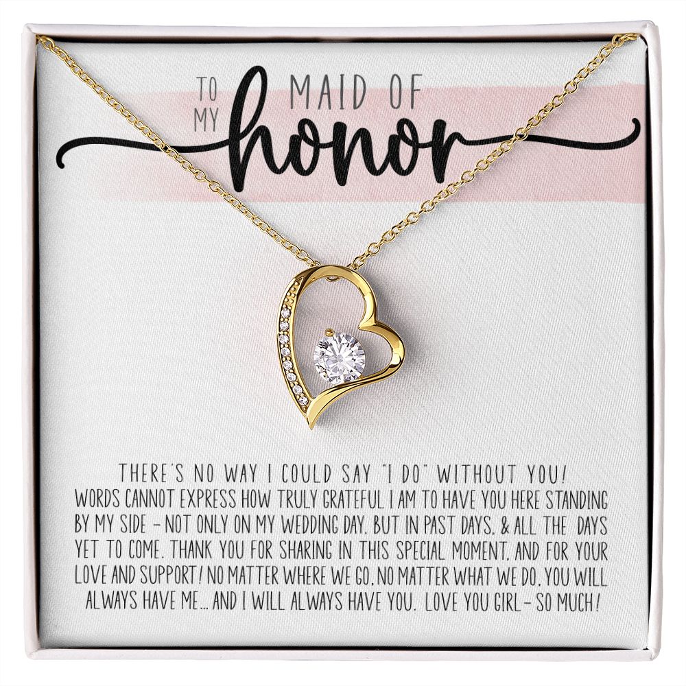 To My Maid of Honor (Wedding) - Forever Love Necklace