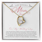 To My Mom on My Wedding Day  ( Mother of the Bride / Wedding) - Forever Love Necklace