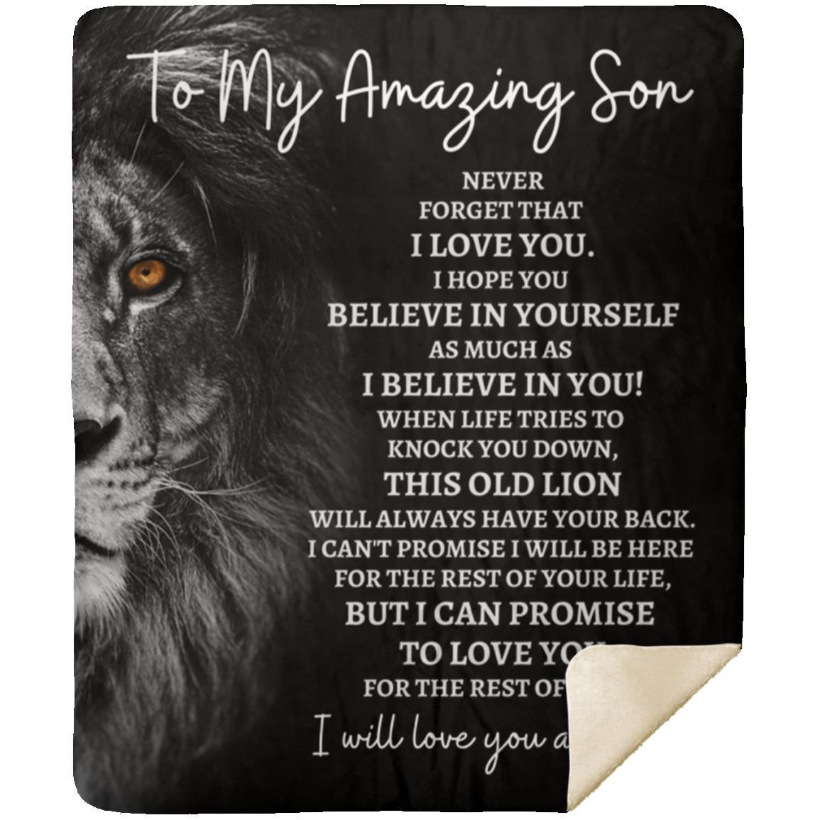 To My Amazing Son (Lion) Blanket