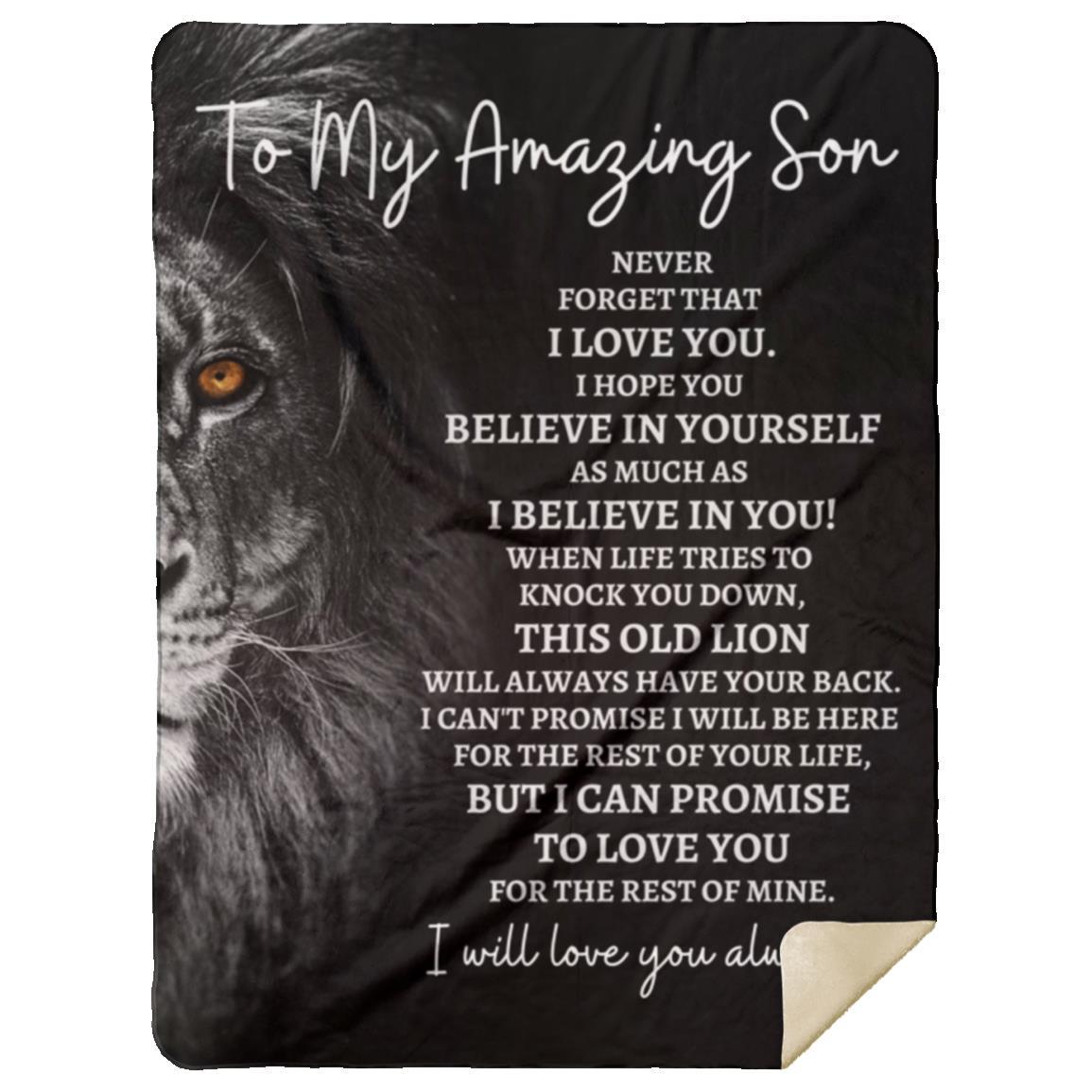 To My Amazing Son (Lion) Blanket