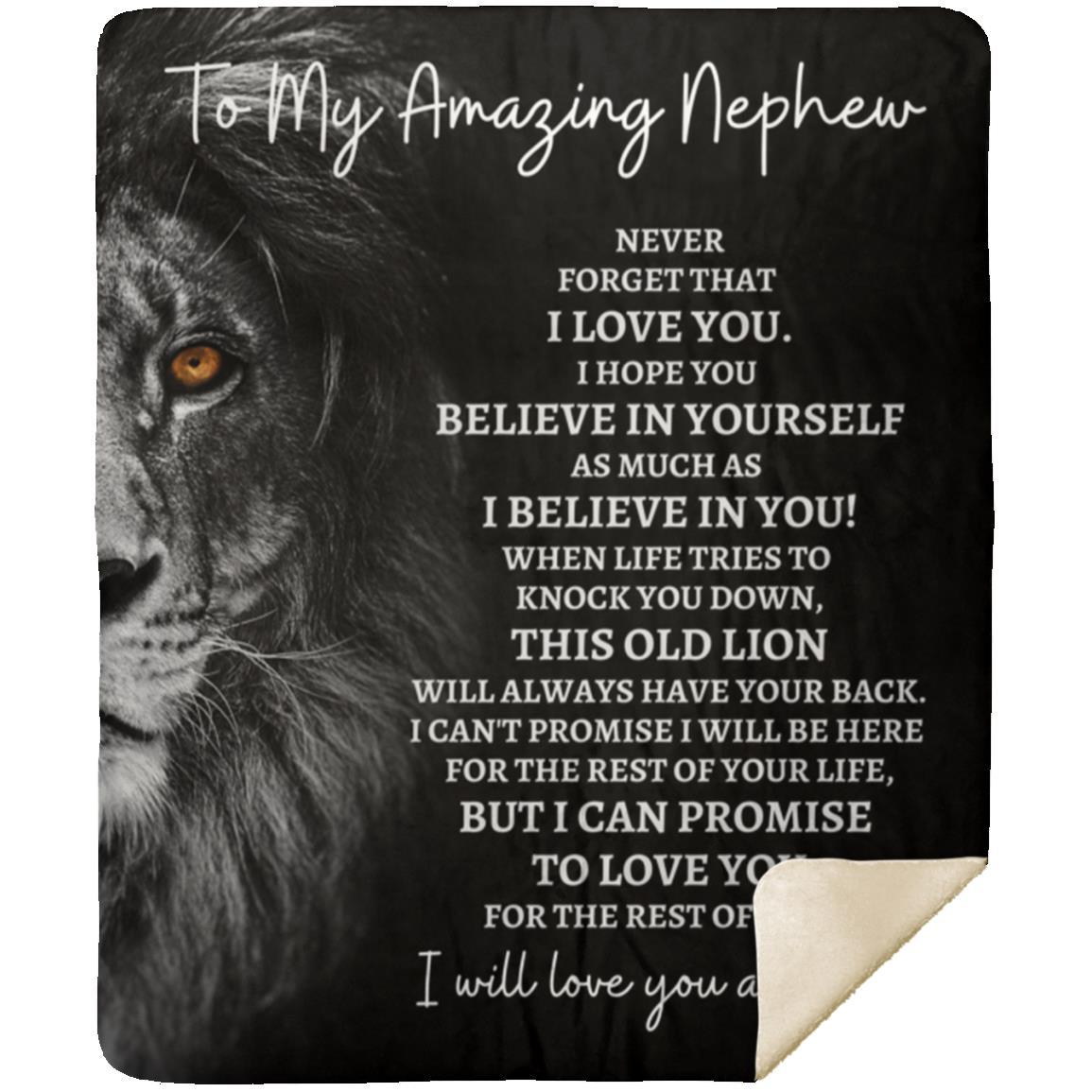 To My Amazing Nephew (Lion) Blanket